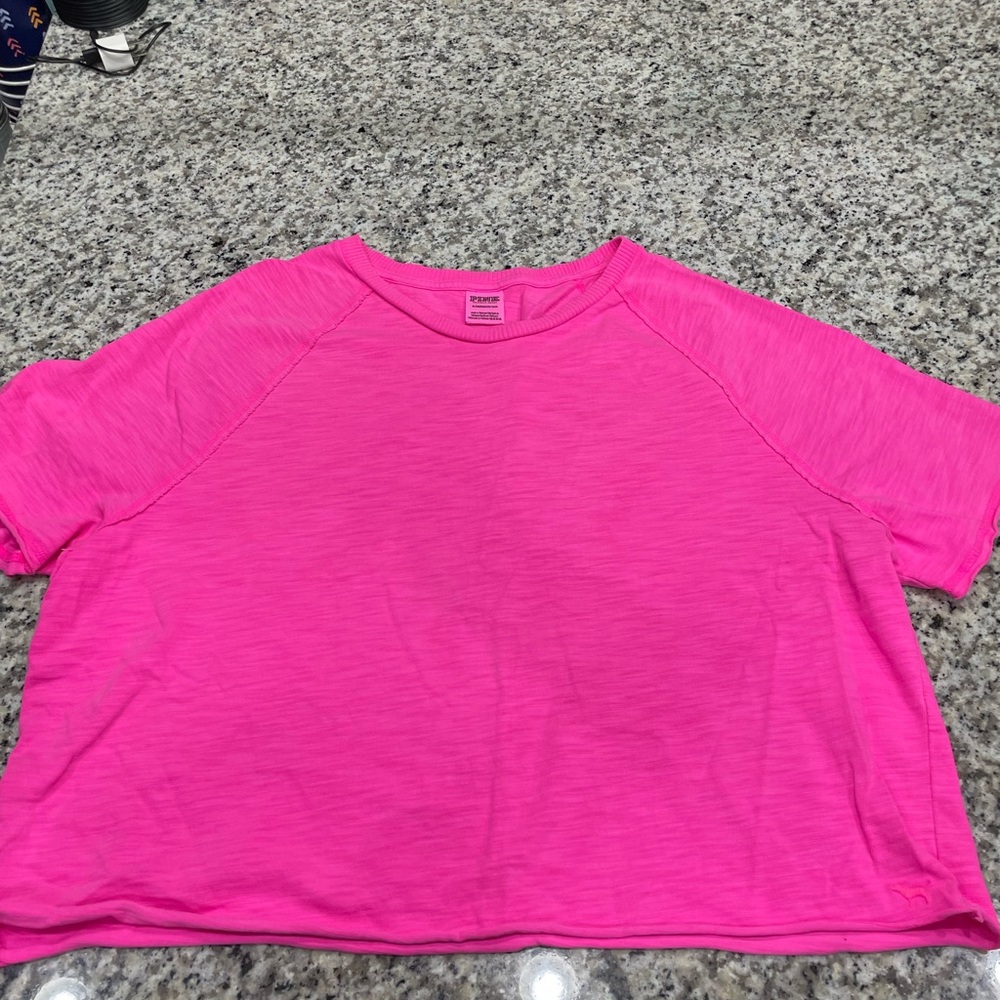 Pink summer cotton crop top XL